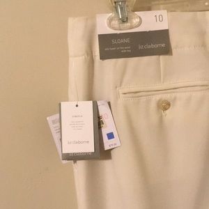 Liz Claiborne White Stretch Dress Pant
